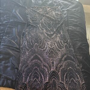 Jump Elegant Black and Silver Maxi Dress